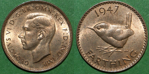 George the Sixth first issue farthing