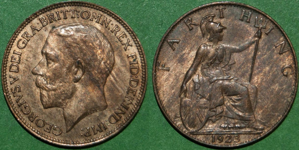 George the Fifth first issue farthing