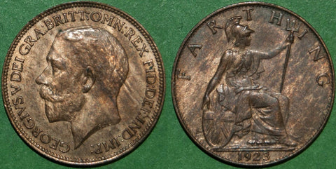 George the Fifth first issue farthing