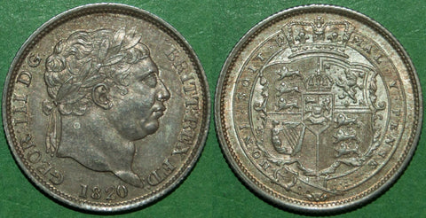 George the Third 1820 new coinage shilling