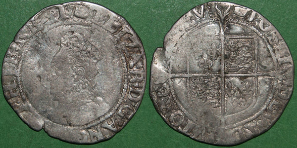 Elizabeth the First sixth issue shilling with mintmark woolpack