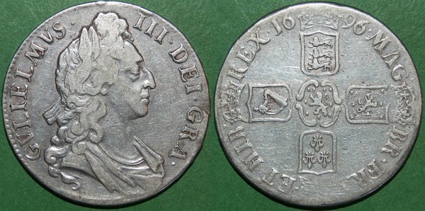 William the Third 1696 first bust crown coin