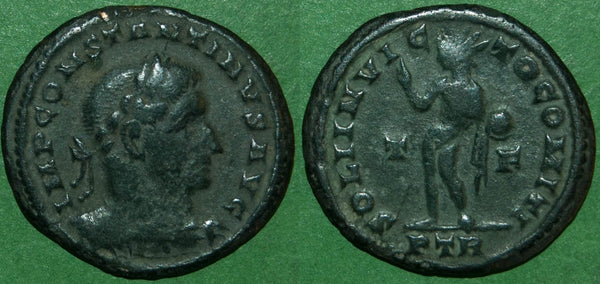 Constantine the Great follis of Trier with Sol Invicto reverse