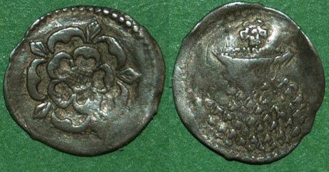 James the First second coinage halfpenny with mintmark rose