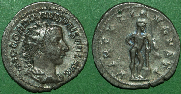 Gordian the Third antoninianus with VIRTUS reverse