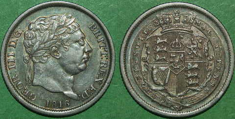 George the Third 1816 shilling coin