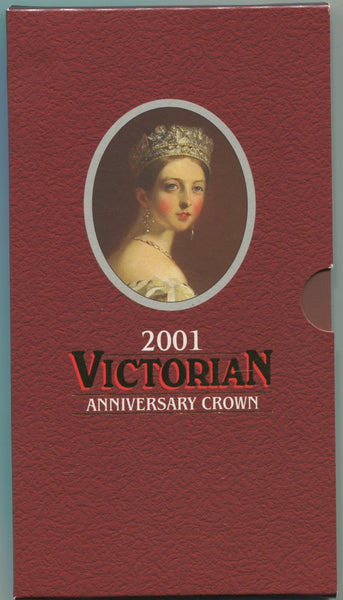 2001 commemorative crown coin in presentation pack