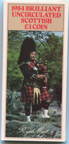 Royal Mint presentation pack with a 1984 one pound coin