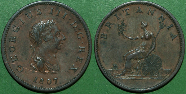 George the Third 1807 halfpenny