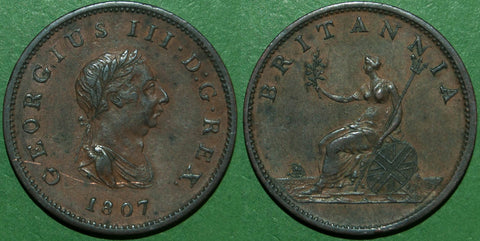 George the Third 1807 halfpenny