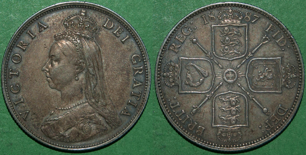 Victoria 1887 Jubilee Head florin