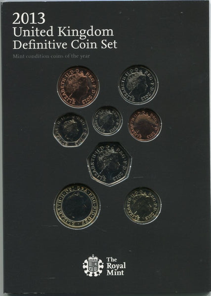2013 Royal Mint Definitive Coin Set presentation pack