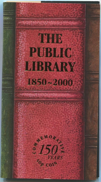 2000 brilliant uncirculated fifty pence commemorating Public Libraries in Royal Mint presentation pack