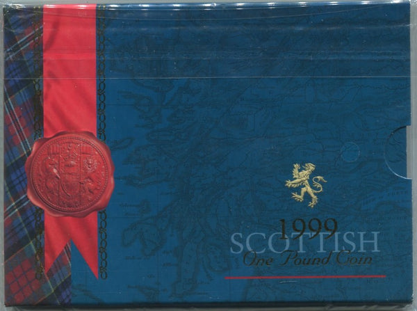 1999 brilliant uncirculated one pound coin in presentation pack