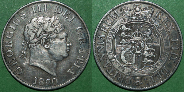 George the Third 1820 new coinage half crown