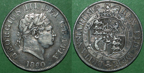 George the Third 1820 new coinage half crown