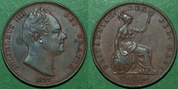 William the Fourth 1837 copper halfpenny