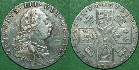 George the Third 1787 sixpence with hearts variety