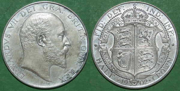 Edward the Seventh 1902 matt proof halfcrown