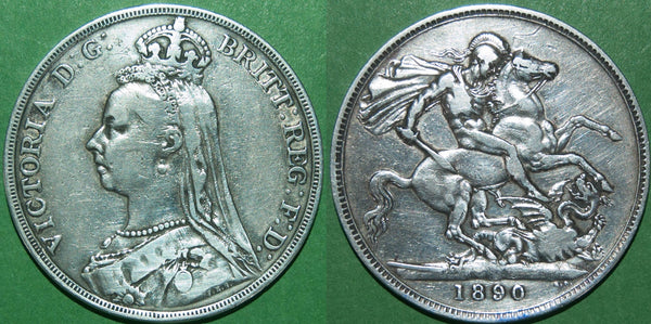 Victoria 1890 Jubilee Head crown