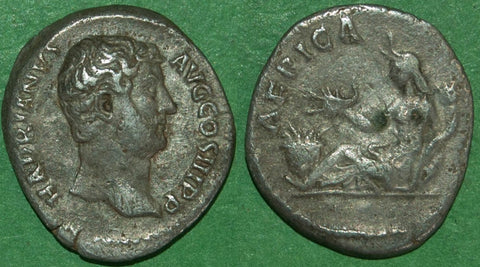 Hadrian denarius with Africa reverse