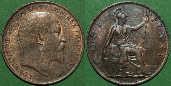 Image of an Edward the Seventh penny coin