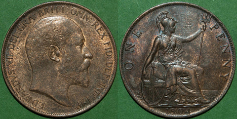 Image of an Edward the Seventh penny coin