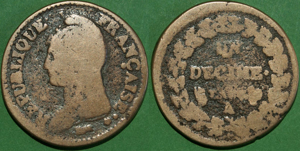 France L'an ? One Decime Contemporary Forgery