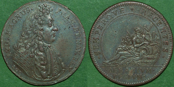 Image of a Louis the fourteenth copper jeton