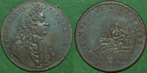 Image of a Louis the fourteenth copper jeton