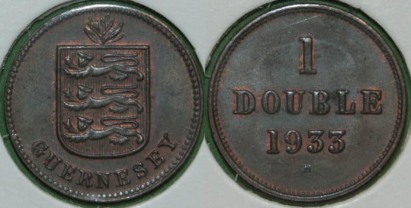 Image of a Guernsey one double coin.