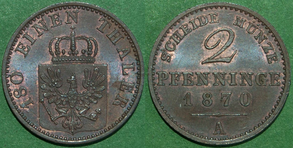 Image of an 1870 Prussian 2 pfennig coin
