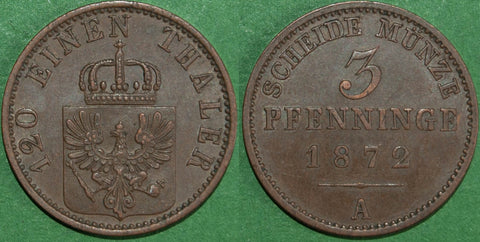 Image of an 1872 Prussian 3 pfennig coin