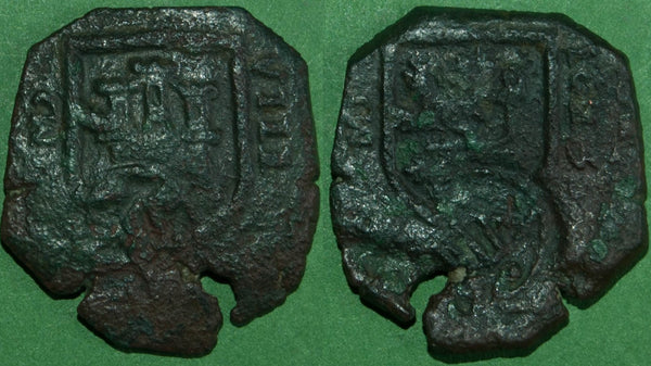 Image of a countermarked Spanish 8 Maravedis coinM