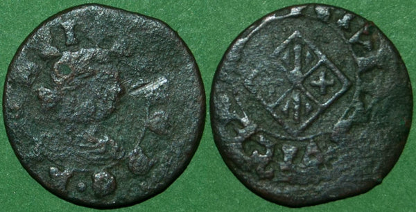 Image of a 1642 Catalonia dinero coin