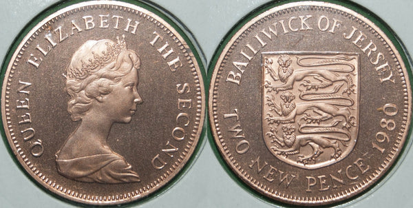 Image of a Jersey proof  two pence coin