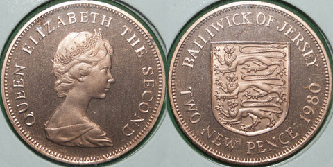 Image of a Jersey proof  two pence coin