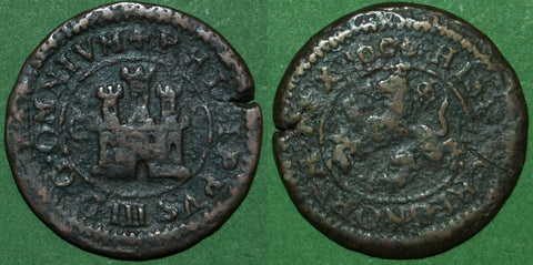 Image of a Spanish 1605 four maravedis coin
