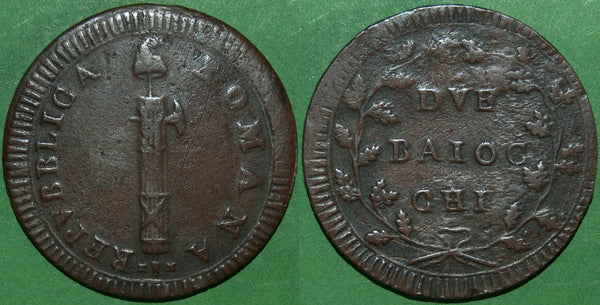 Image of an Ancona 2 Baiocchi coin