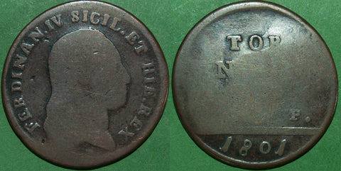 Image of a Naples six Tornesi coin