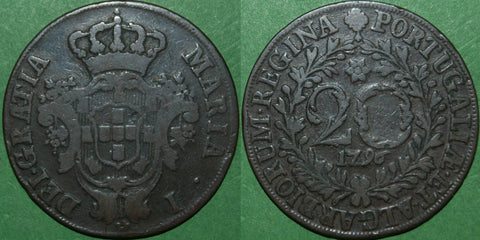 An Azores 1796 20 Reis coin