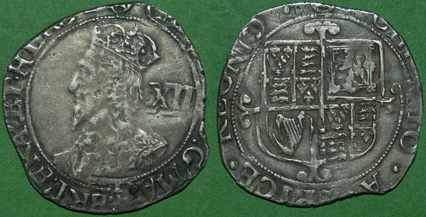 A Charles I Tower mint shilling with Briot bust and mintmark triangle in circle, the obverse over star. Struck on a small irregular flan, possibly clipped, but of reasonably good weight at 5.85 grams. There is some double striking and the grade is almost very fine. The price is £160.