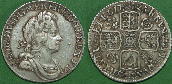 George I 1725 Roses & Plumes Shilling