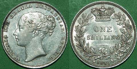 Victoria 1859 Shilling