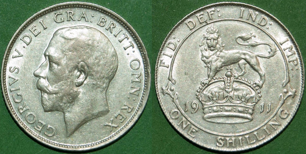 1911 shilling with light wear and a couple small marks. Extremely fine and the price is £40.