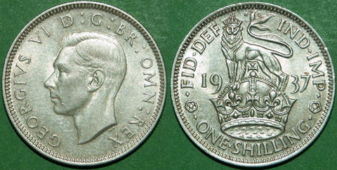 A 1937E shilling, practically a struck. The price is £18.
