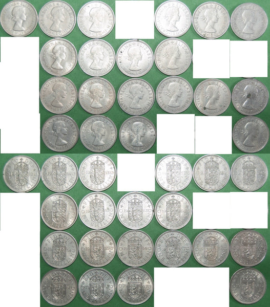 A group of Elizabeth the Second shillings