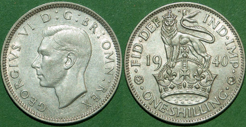 Image of a George the Sixth shilling coin