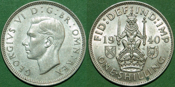 Image of a George the Sixth shilling coin