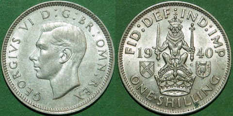 Image of a George the Sixth shilling coin